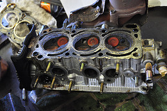 Engine head of a Daihatsu Cuore