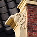 Bird ornament on a house on the Breestraat in Leiden, the Netherlands
