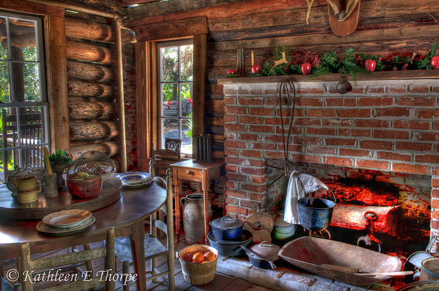 Heritage Village Cabin Main Room- A Simpler Place in Time - HDR