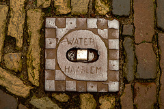 Water mains access cover in Haarlem