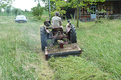 France 2012 – Massey-Harris-Ferguson FF 30 DS tractor mowing the lawn