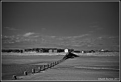 West Wittering - beach huts and groyne