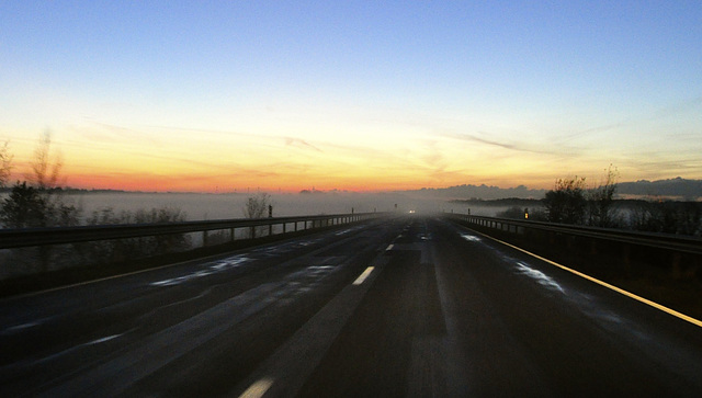 Driving into the whiteness