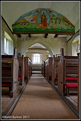 Inside St Huberts Church, Idsworth