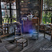 Heritage Village Historic Dog Run Cabin living area - HDR