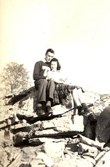 Horton and Betty on the rocks. Fall, 1941