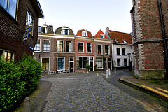 View from the Moriaansteeg to the Middelweg in Leiden
