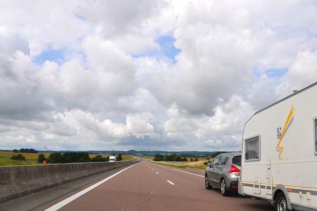 France 2012 – Overtaking a caravan on the French motorway