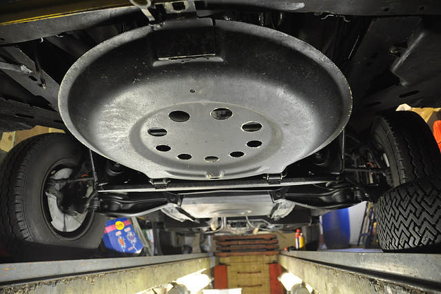 Front underside of a Volkswagen Transporter bus