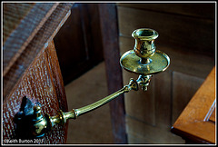 Candle Holder inside St Huberts Church, Idsworth