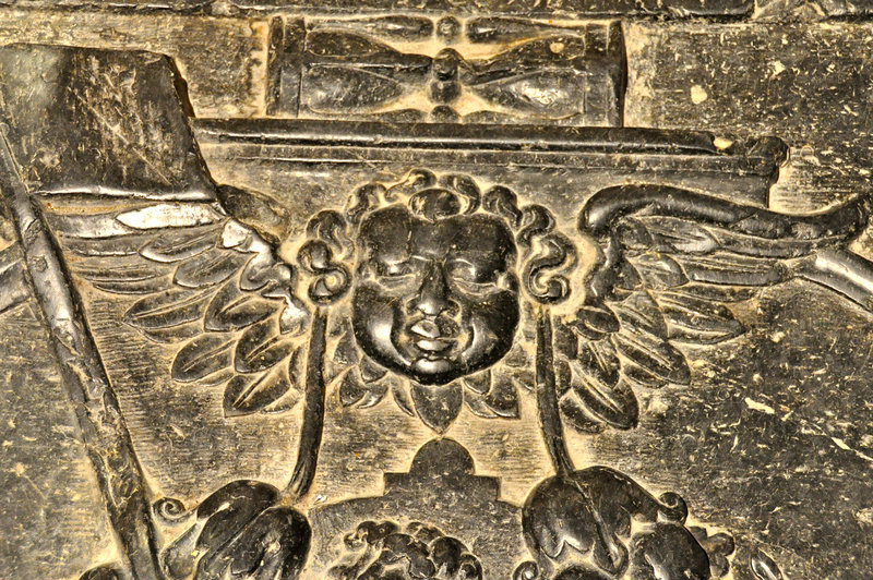 Grave monuments in the Grote Kerk (Big Church) in The Hague