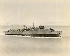 US Navy Landing Ship Dock, (LSD) Same class as USS Catamount that Horton served aboard, 1945