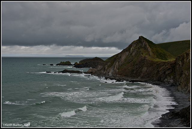 Hartland Peninsula looking towards Lundy Island