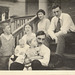 Dad (l), with his family: brother, Dick, in mother's lap, sister, Doris with her father. Aunt Kate and uncle Pete on top step. C. 1921