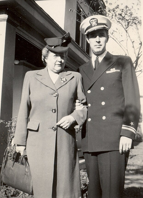 Dad and his mother, about 1943