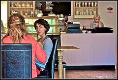 Pretty girl in coffee shop.........