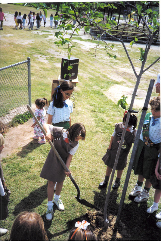Brownie Arbor Day Planting, 1991, Rachel