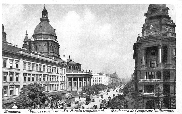 Old postcards of Budapest – Boulevard of Emperor William