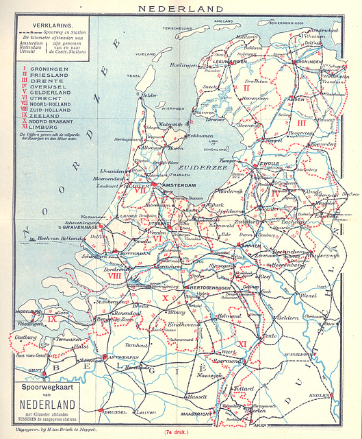 The Netherlands in 1914 – Train lines