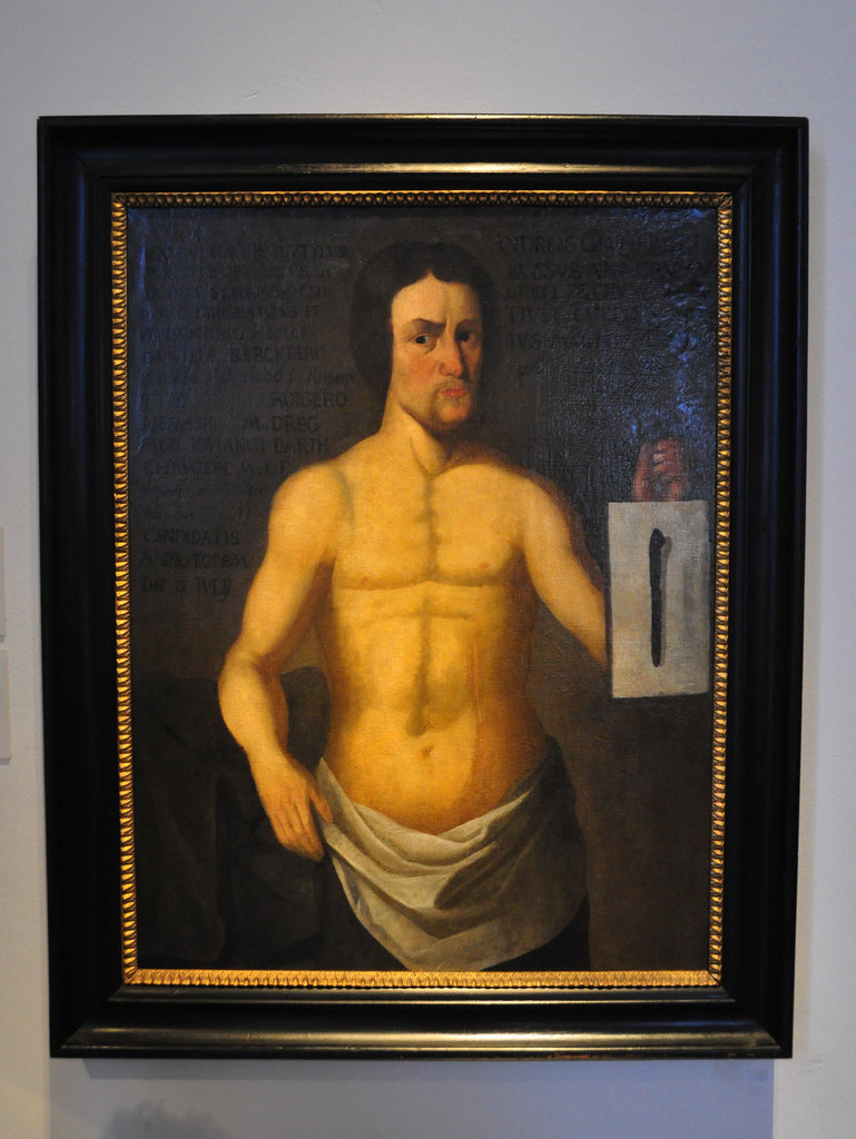 Museum Boerhaave – Portrait of Andreas Grünheide, the Prussian sword-swallower