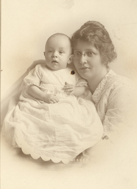 Dad and his mother, early 1916