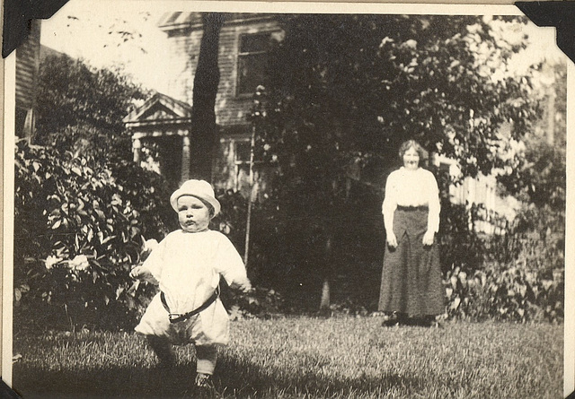 Dad and his mother, c. 1917, Milwaukee, Wisconsin