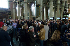 Crowd after the Freedom lecture in the Pieterskerk