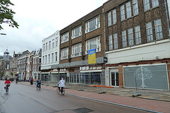 Work on several shops on the Breestraat in Leiden