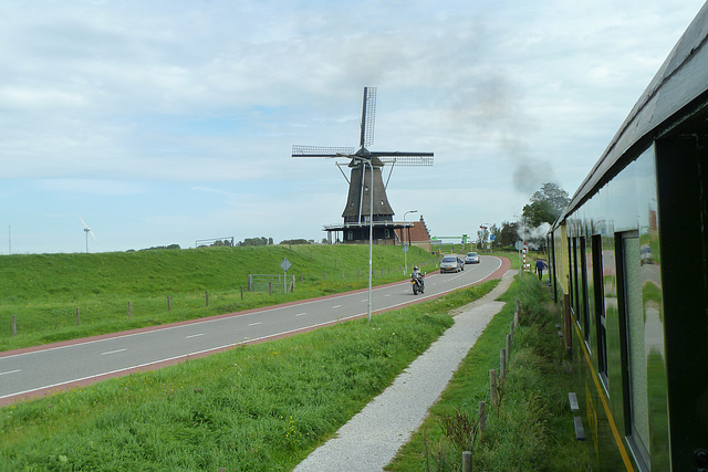 Travelling with the steam tram from Hoorn to Medemblik