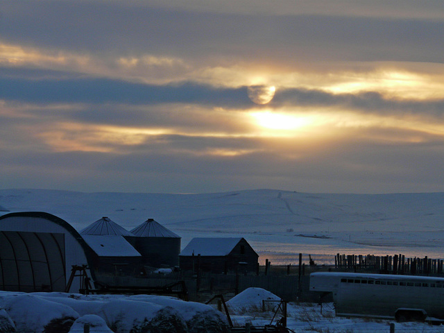 A winter sunset