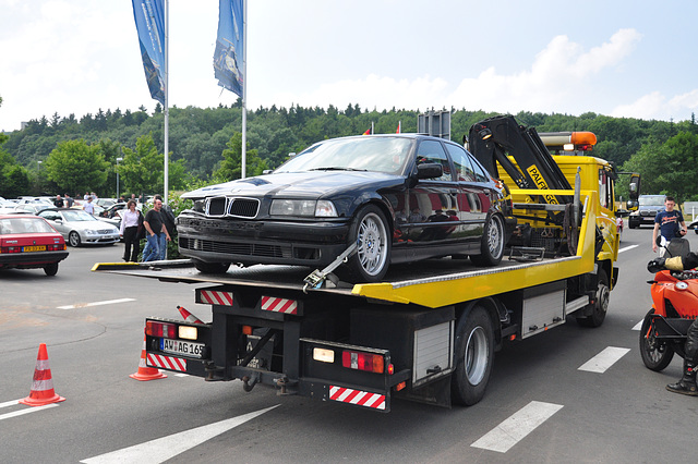 Broken BMW at the Nürburgring