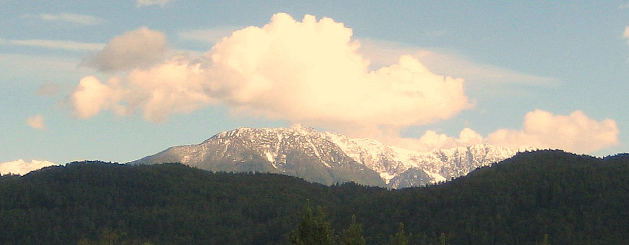 Das Hochobir-Massiv von Klagenfurt/Ebenthal aus gesehen