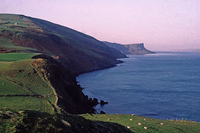 Fair Head and Rathlin Island from Torr Head