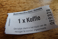 Travelling with the steam tram from Hoorn to Medemblik – Coffee ticket