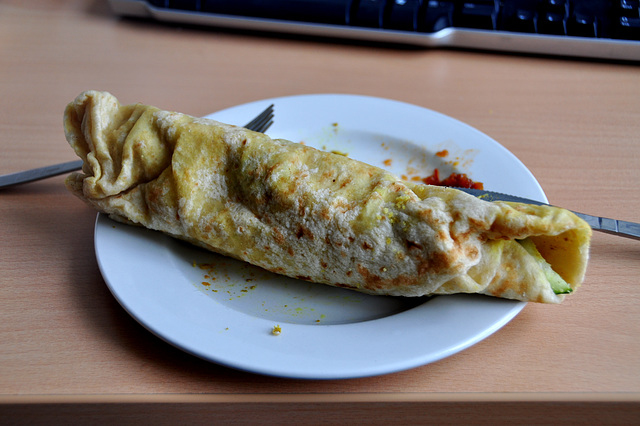 My lunch: Roti Wrap