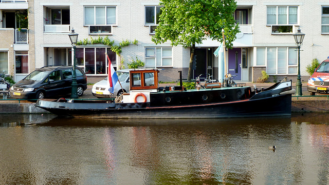 Ship in the harbour of Leiden
