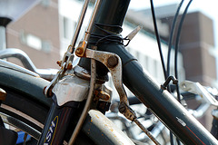 Brake rod lever on a Gazelle bike