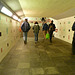 Walking through a tunnel