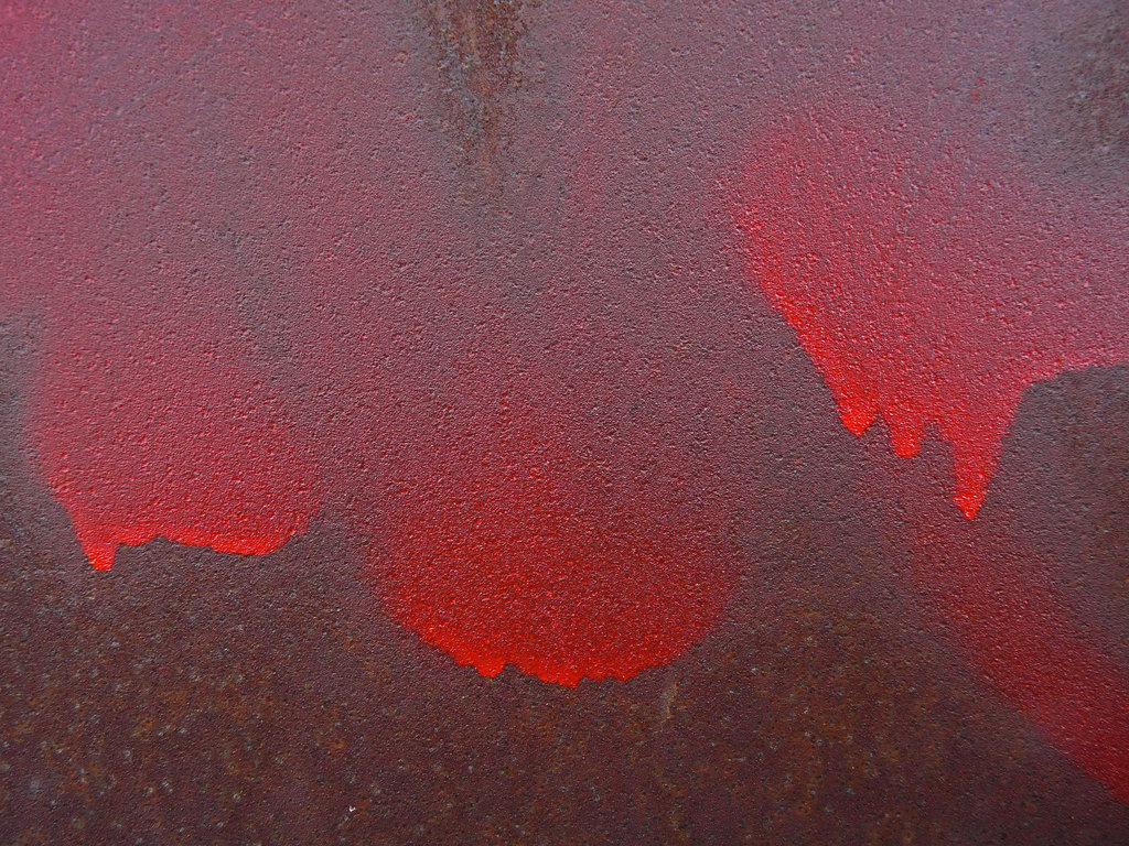 Graffiti on rust
