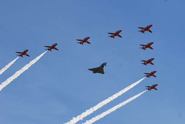 RAF Red Arrows and Typhoon