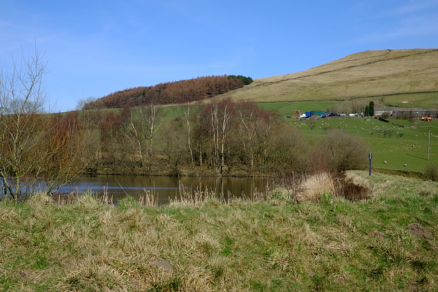 Swineshaw Reservoir top level and Blackshaw farm