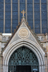 The entrance to St. Patrick's Cathedral
