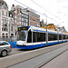 Tram in a traffic jam