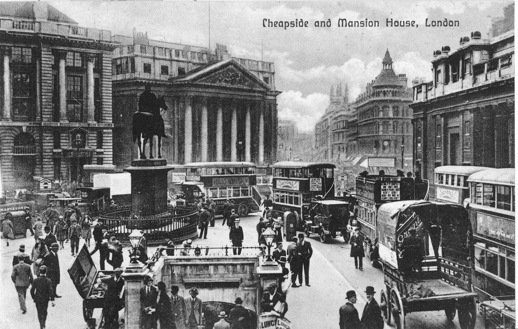 Old postcards of London – Cheapside and Mansion House