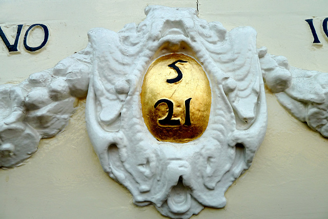 Detail of an old house on the Herengracht