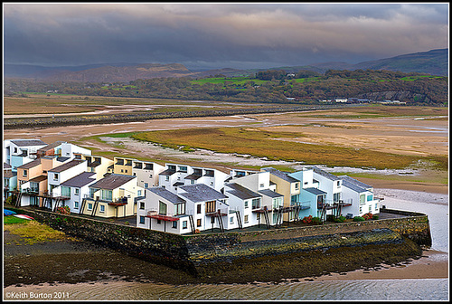 Stormy clouds approaching Porthmadog harbour