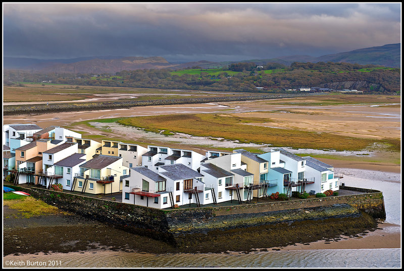 Stormy clouds approaching Porthmadog harbour