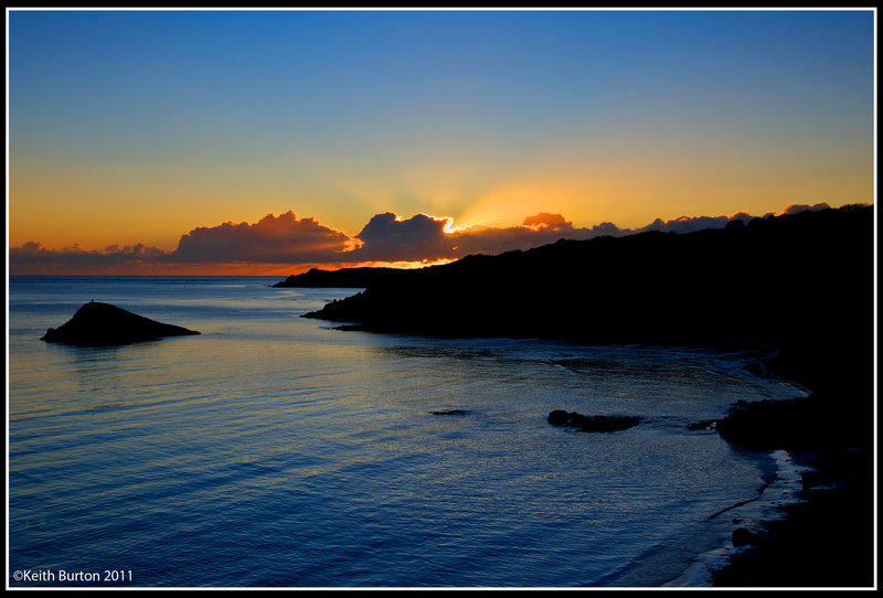 Sunset, Borth y Gest beach