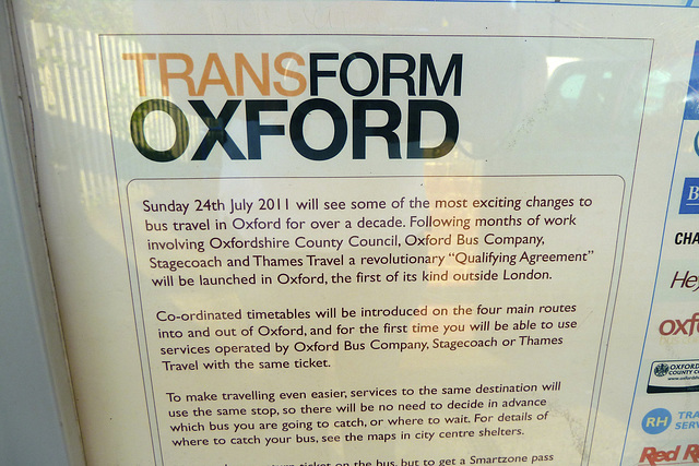 Oxford – Exciting changes to bus travel