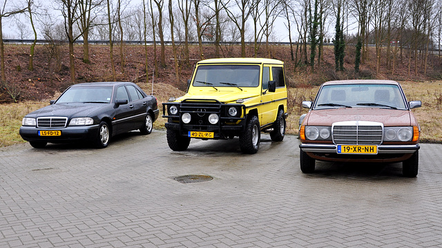 Mercedes-Benzes C, G and E class